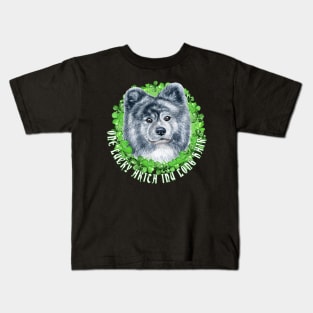 One Lucky Akita Inu Long Hair Kids T-Shirt